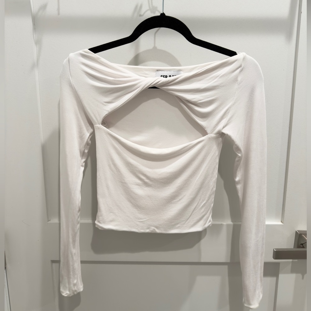 Off-Shoulder Long Sleeve Top